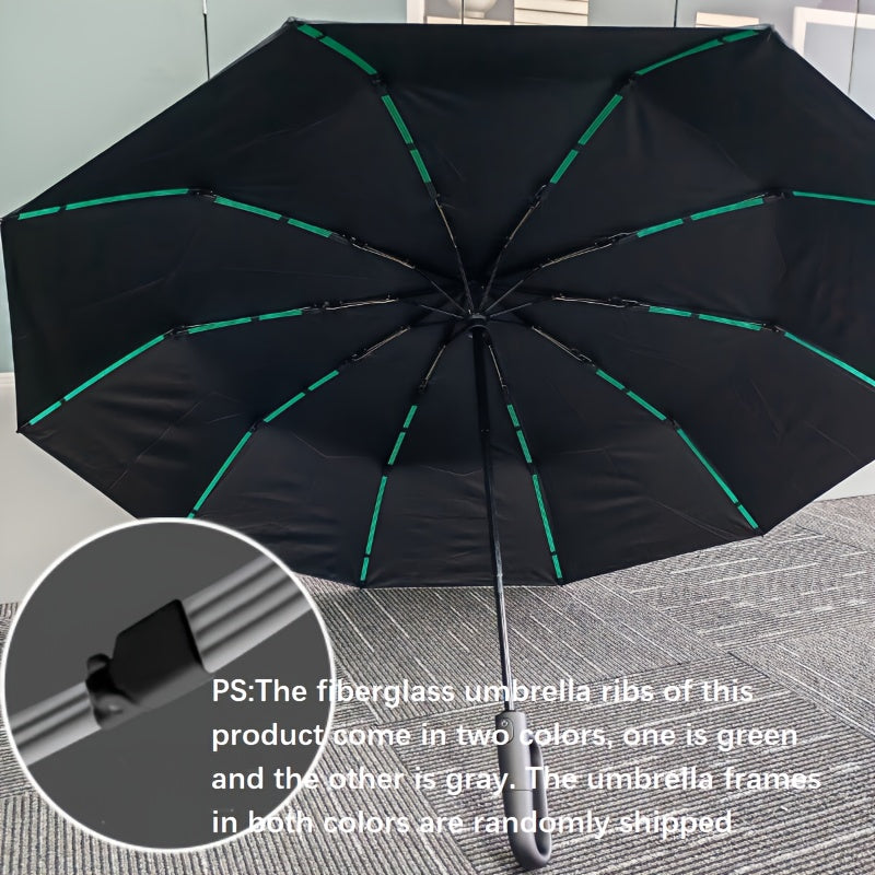 Automatic Umbrella with 10-Rib Windproof Design .