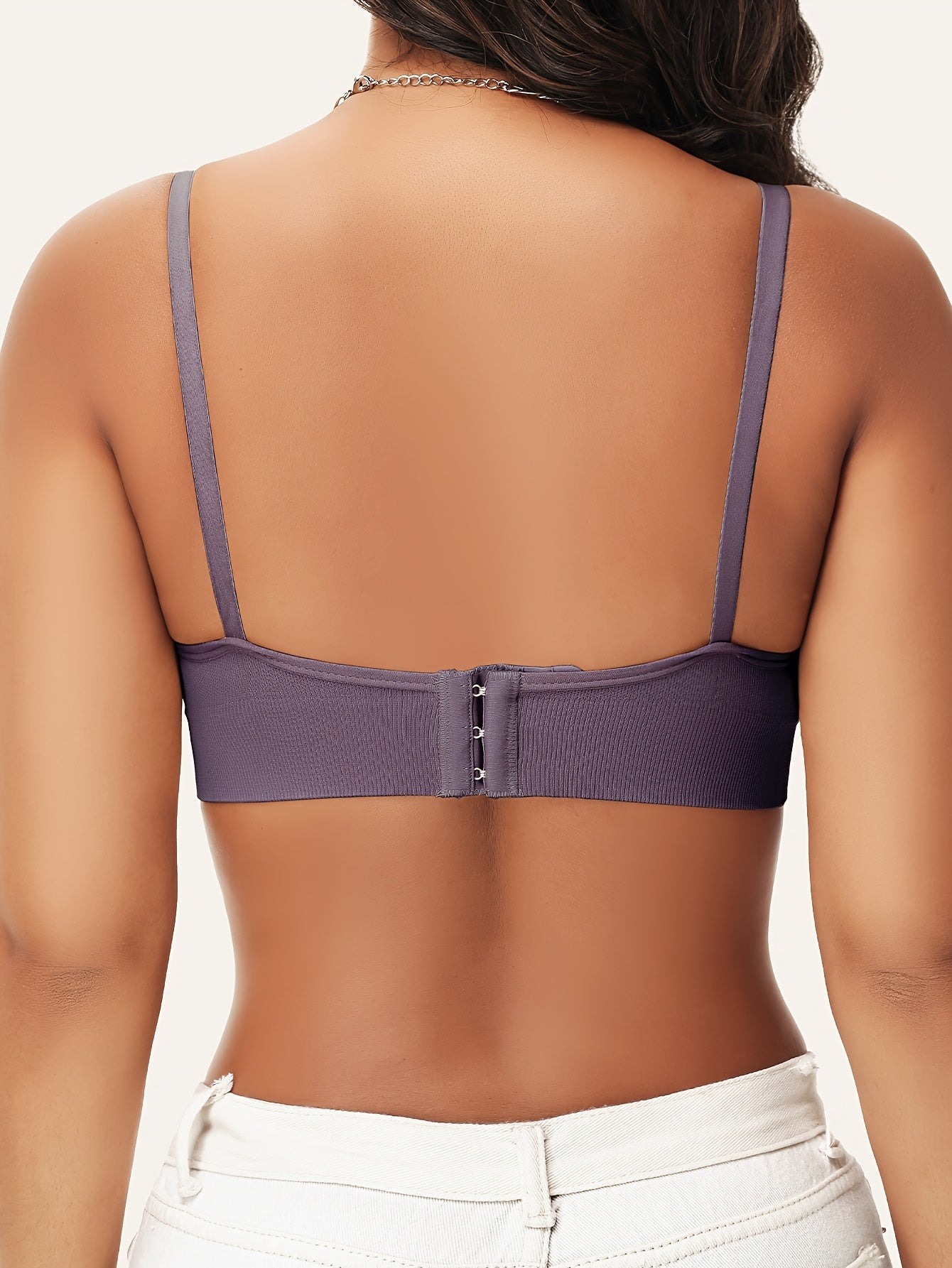 1pc Women's Wireless Bra - No Underwire, Removable Pads '/MH