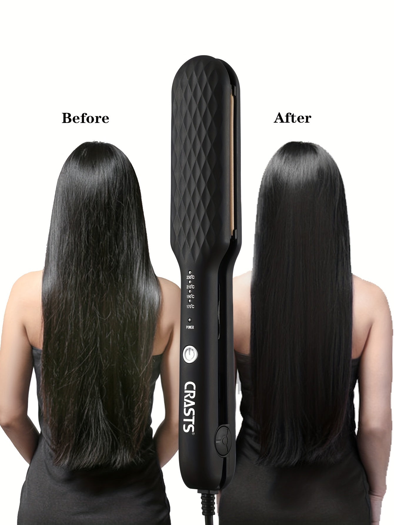 CRASTS 2-in-1 Straightening & Curling Iron with Dual Plates,