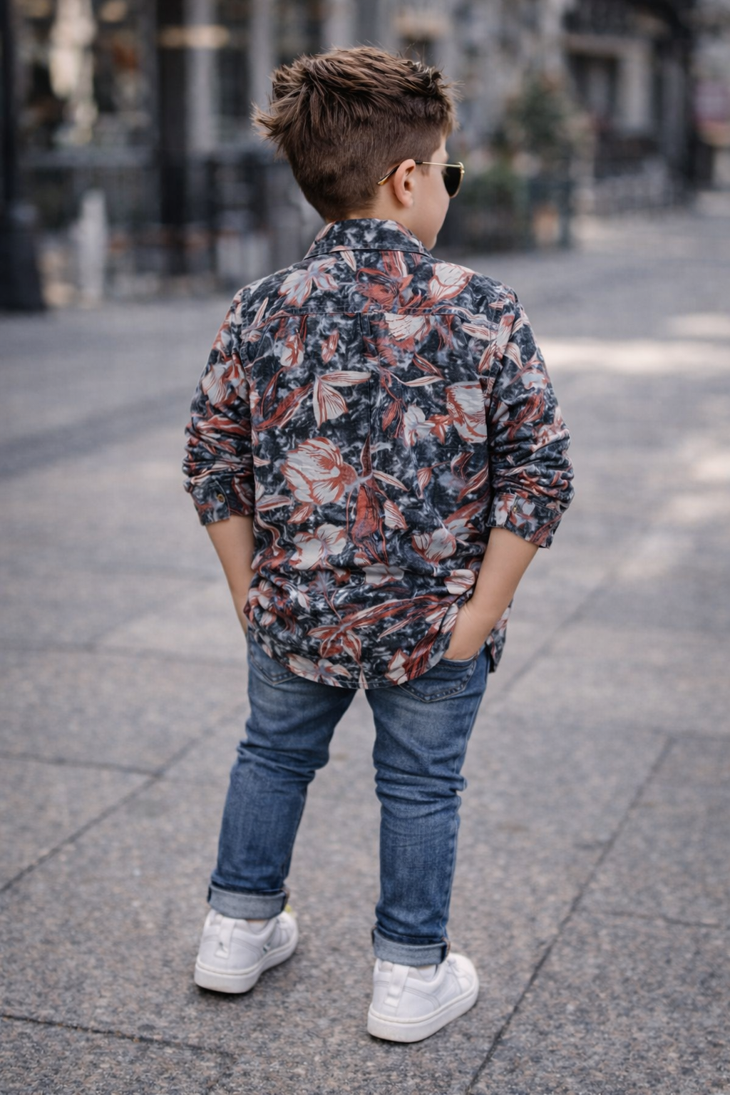 Kids Oven & Knit Contrast Long Sleeve Cotton Shirt (3-14yrs)MH