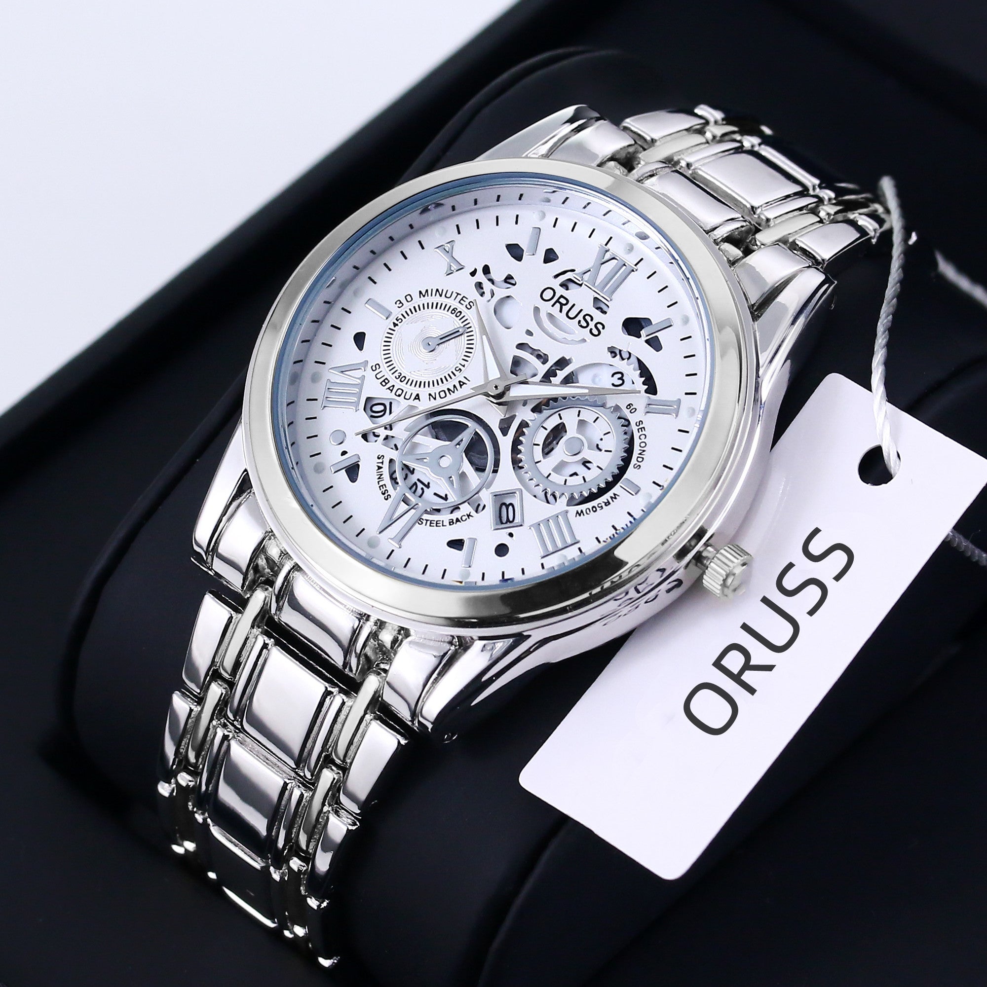 Elegant Quartz Men's Business Watch - Precision, Night Glow, Ideal Professional Gift, Durable & Stylish