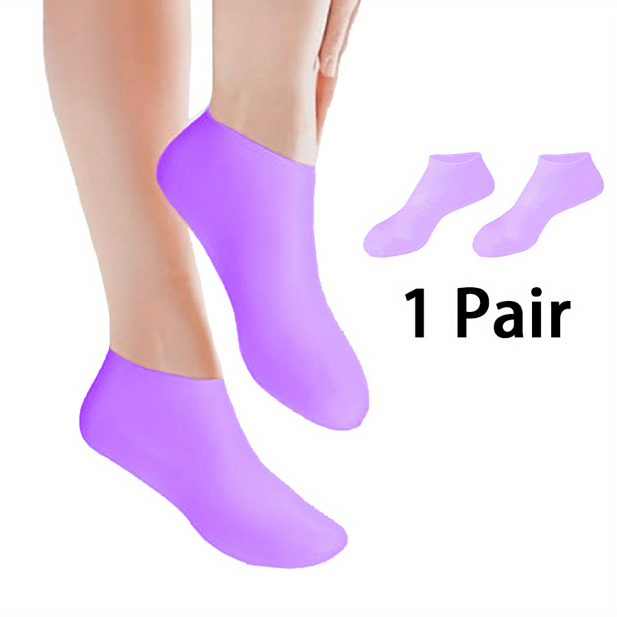 1Pair Silicone Socks for Dry Cracked Feet, Women's./MH