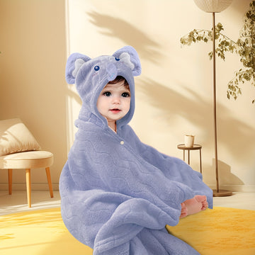 Kids Cartoon Hooded Bath Towel, Extra Large Multi-Use Blanket,