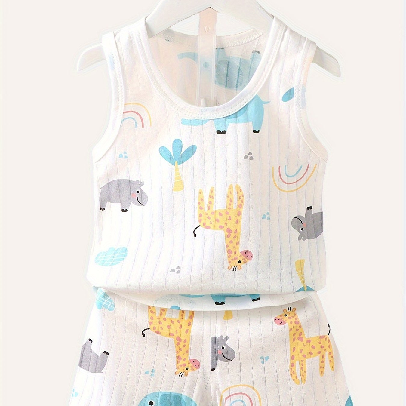 Cotton Cartoon Printed Summer Kids Outfit Sets.