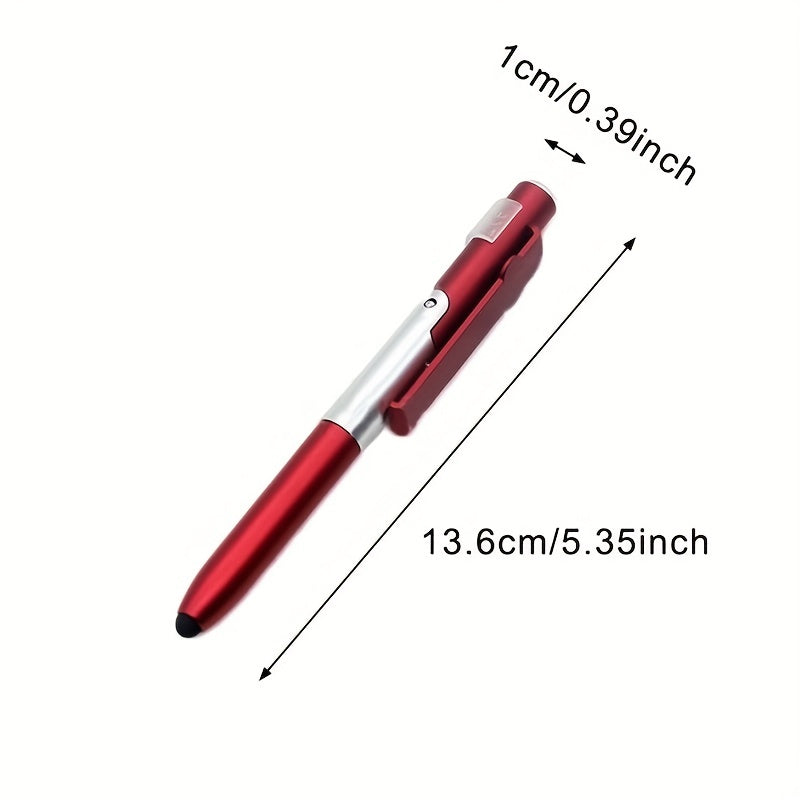 1pc Multi-function 4-in-1 Foldable Ballpoint Pen Stylus (Flashlight + Support) For Tablet Cellphone Gift For Birthday/Easter/President's Day