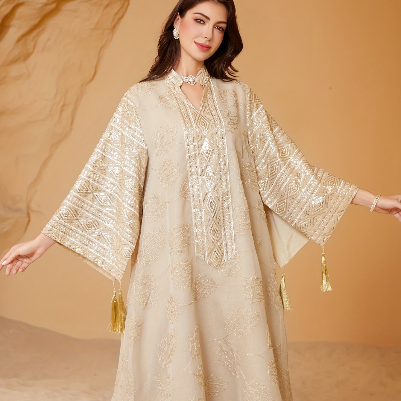 Women's Middle Eastern Jalabiya Abaya Dress ./MH