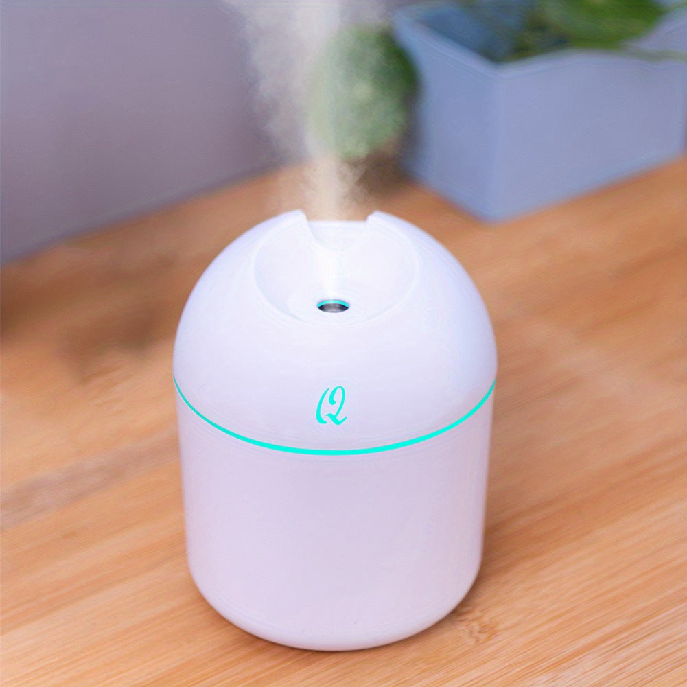 Mini Humidifier - Cool Mist Aroma Diffuser for Car, Office, Bedroom - 220mL Capacity - 2 Mist Modes - Quiet Operation Christmas Gift