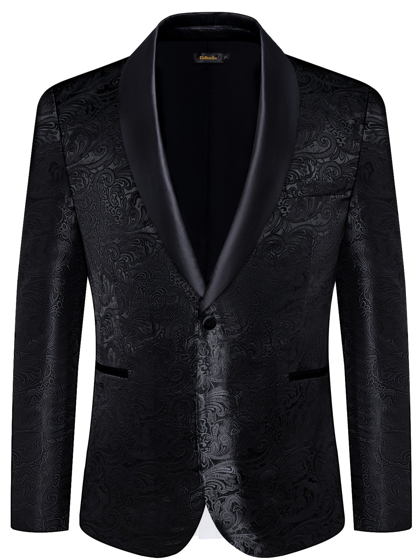 Men's Retro Paisley Pattern Blazer, Chic Elegant One Button.