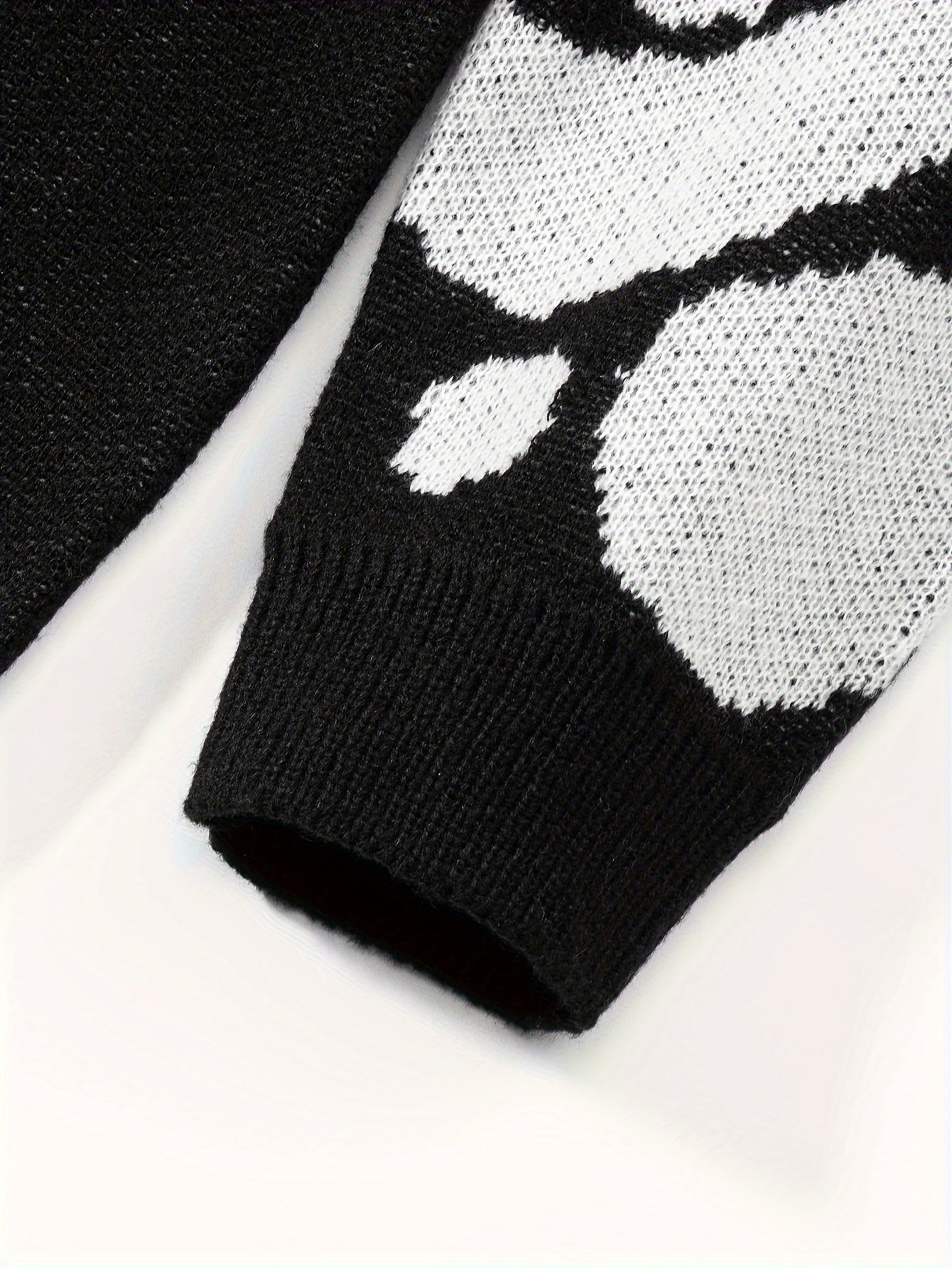 Trendy Pattern Knitted Sweater, Men's Casual Warm Slightly Stretch.