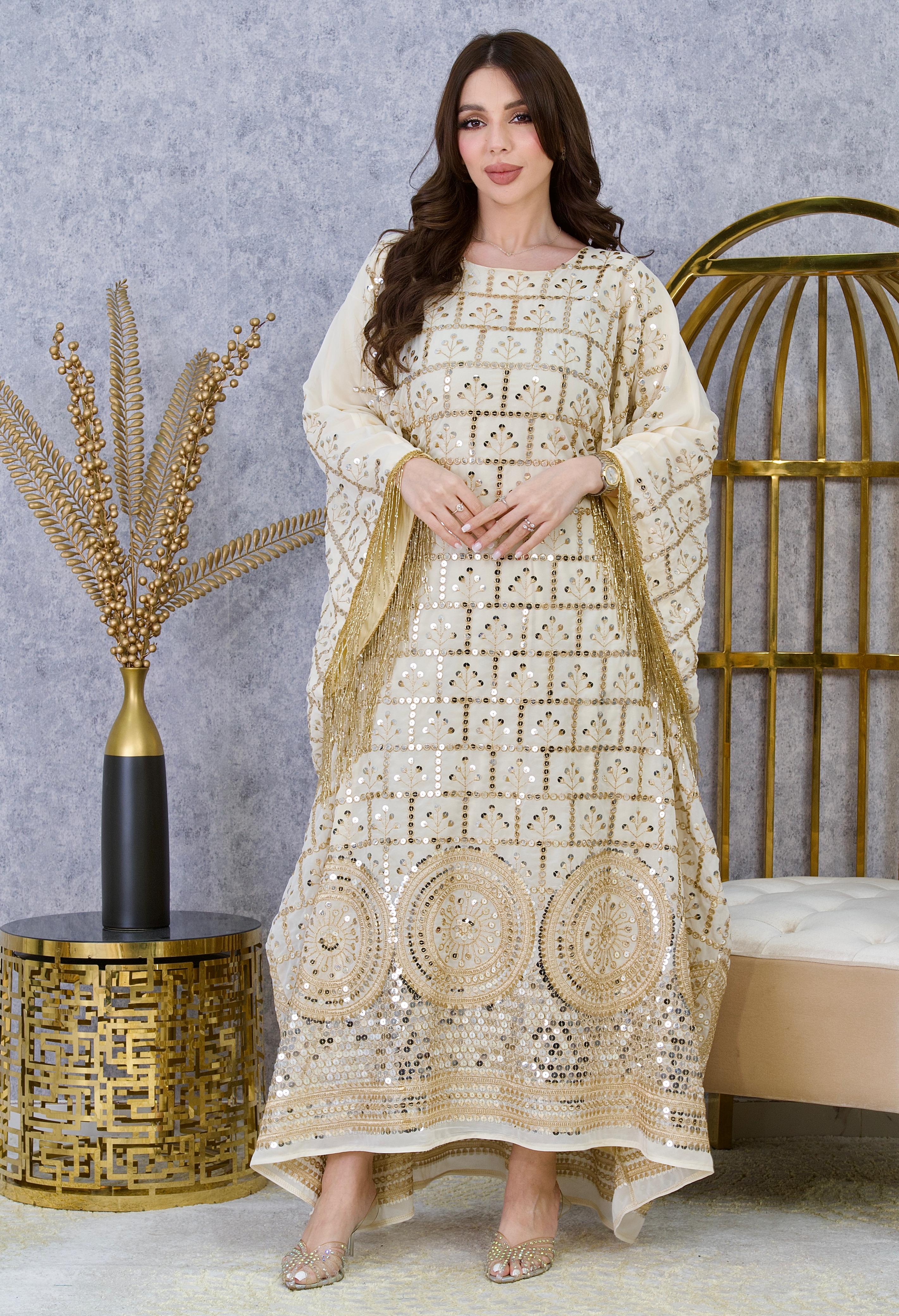 Elite Artisan Sequin-Embellished Kaftan Dress – Luxury Hand-Crafted Occasion Wear
Product Botanical Specimen Artisan Midi Dress – Hand-Drawn Floral Print Primary |4 Colors | MH