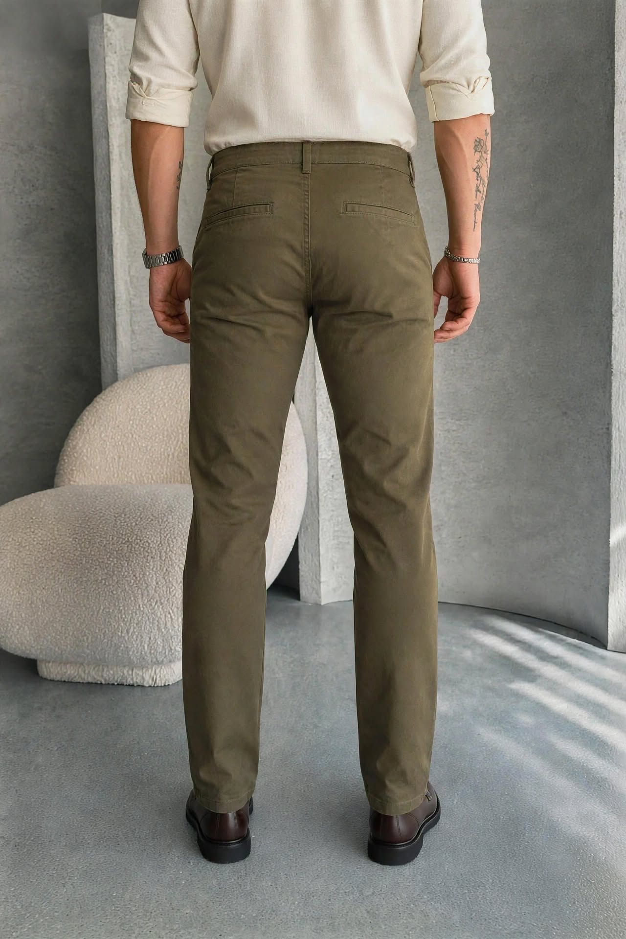 MH Olive Chino - Back View