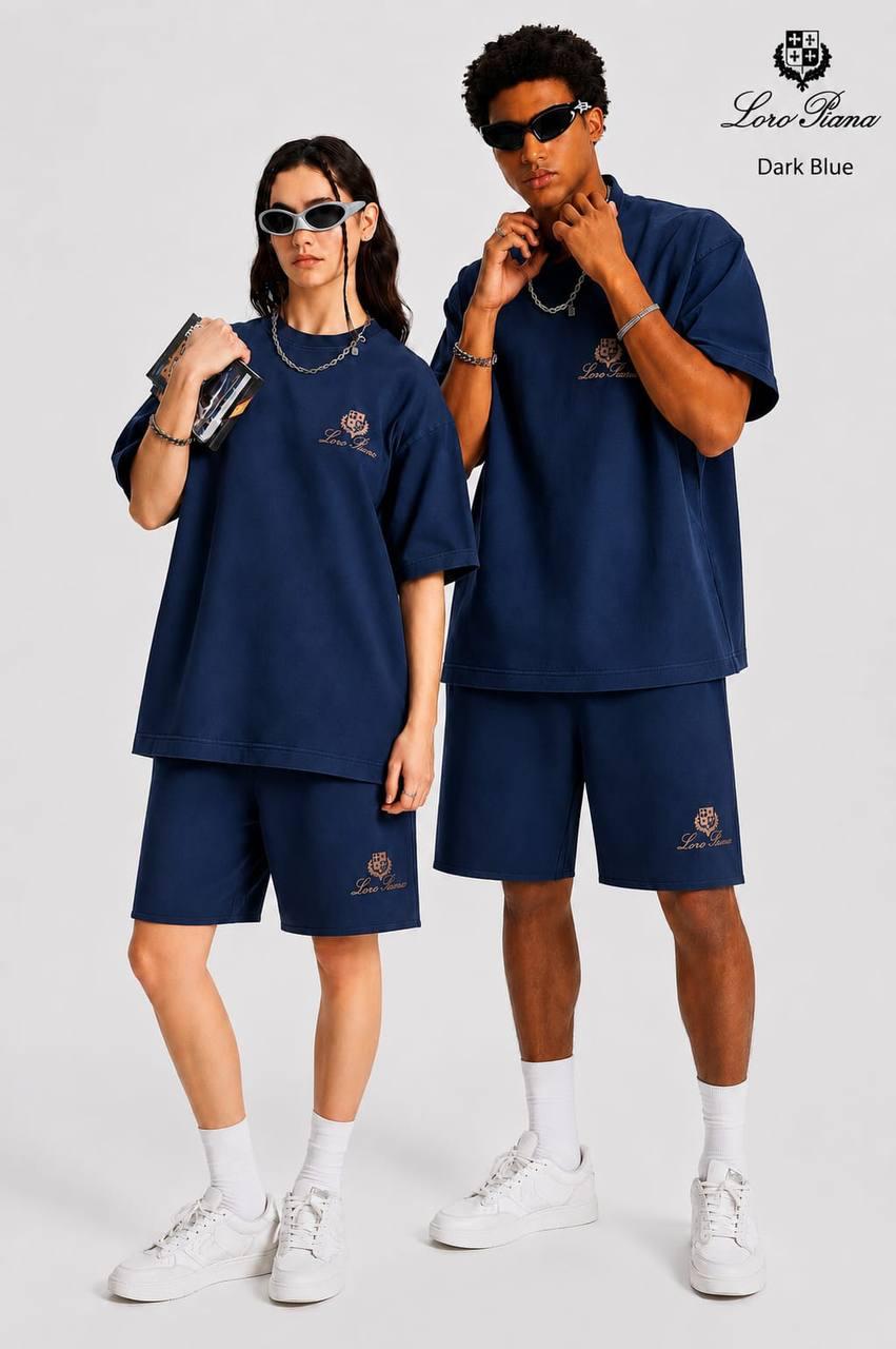 Premium Oversized T-Shirt & Shorts Co-ord Set | Casual Streetwear | Embroidered Logo | 6 Colors | M–XXL | MH