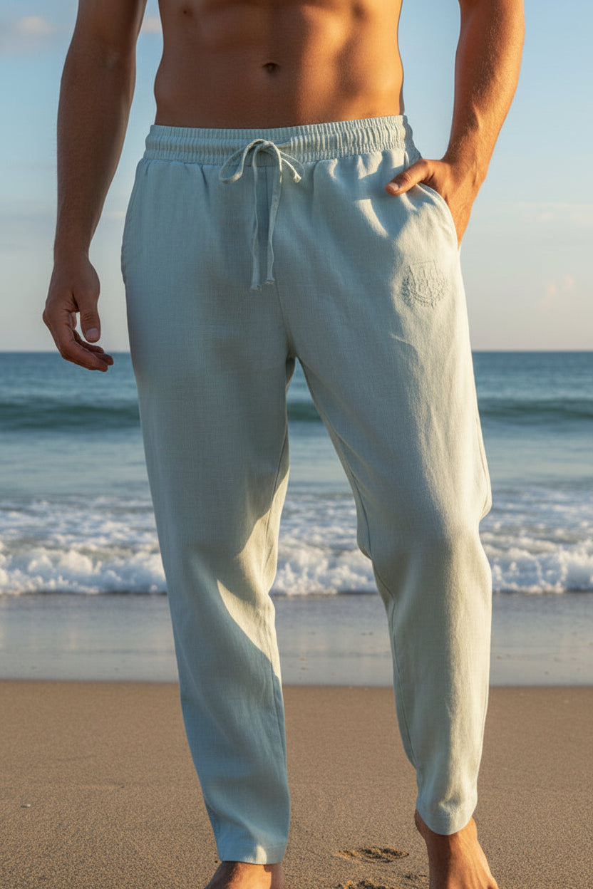 Men’s Premium Linen Drawstring Trouser | Beach & Casual Pants | Breathable Summer Bottom | 5 Colors | M–XXL | MH