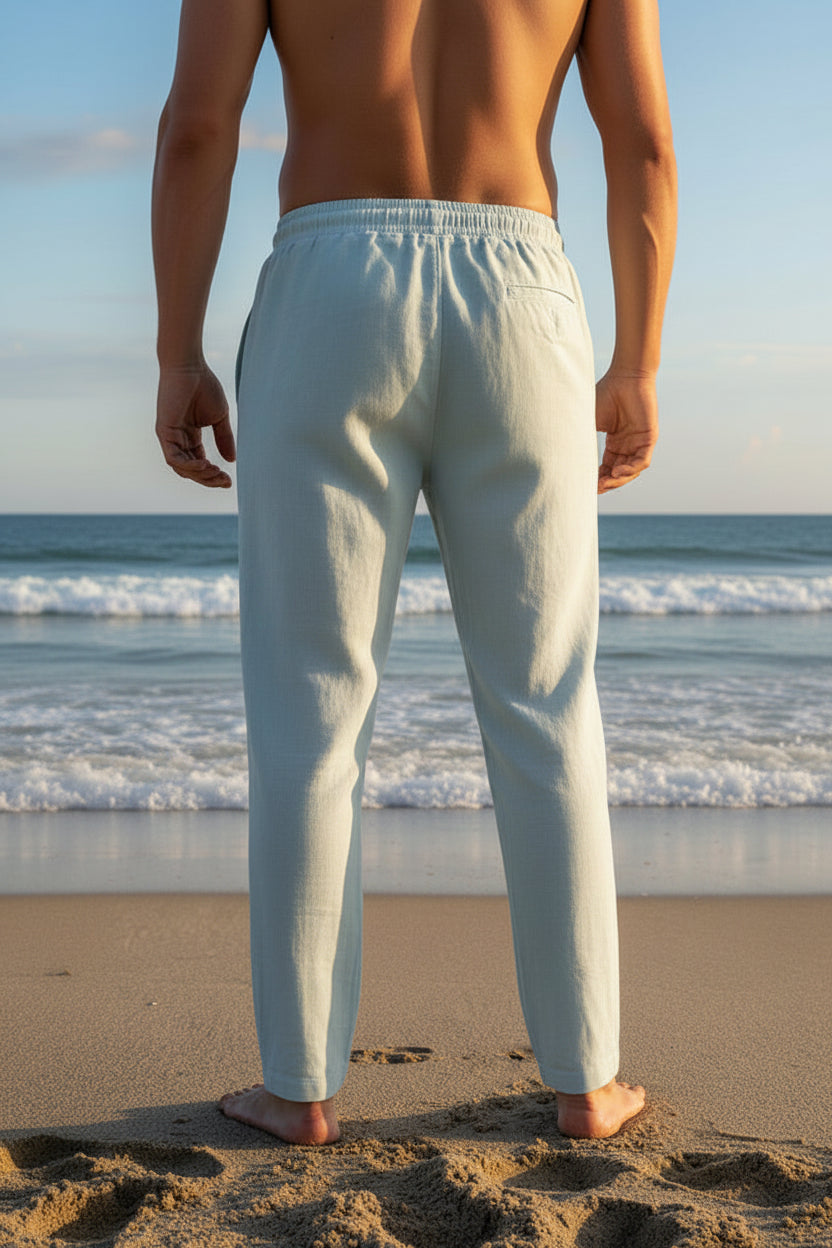 Men’s Premium Linen Drawstring Trouser | Beach & Casual Pants | Breathable Summer Bottom | 5 Colors | M–XXL | MH