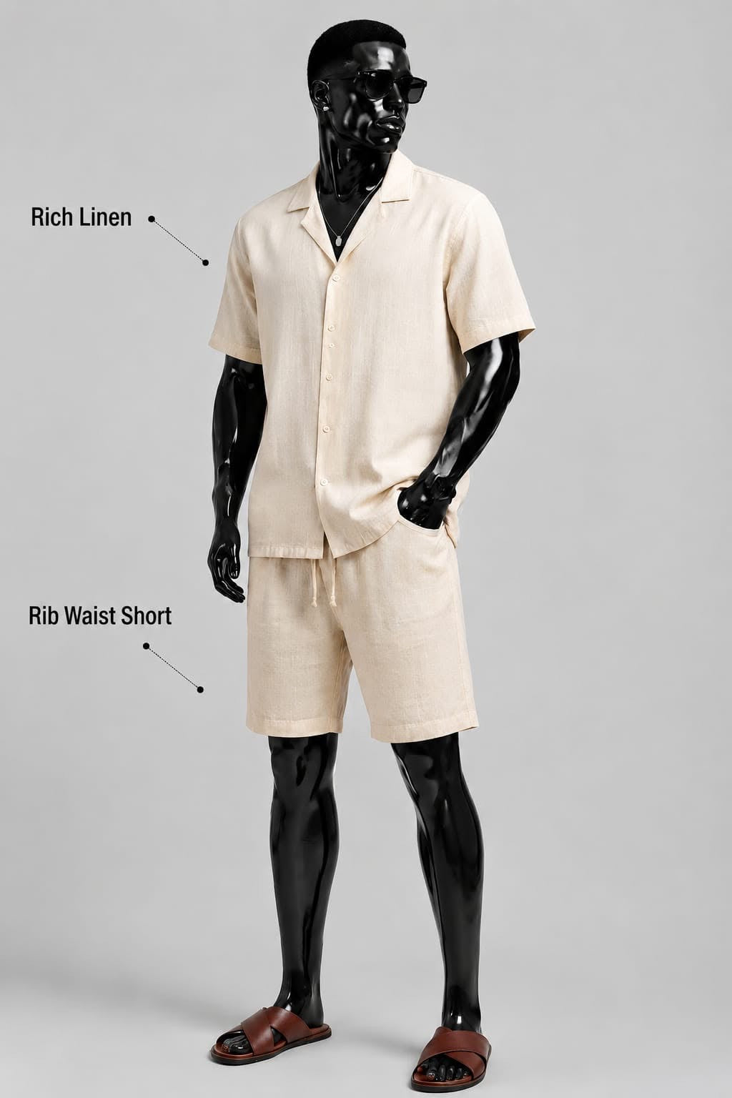 Men’s Premium Linen Half Sleeve Shirt & Shorts Co-ord Set | Resort Wear | Vacation Outfit | M–XXL