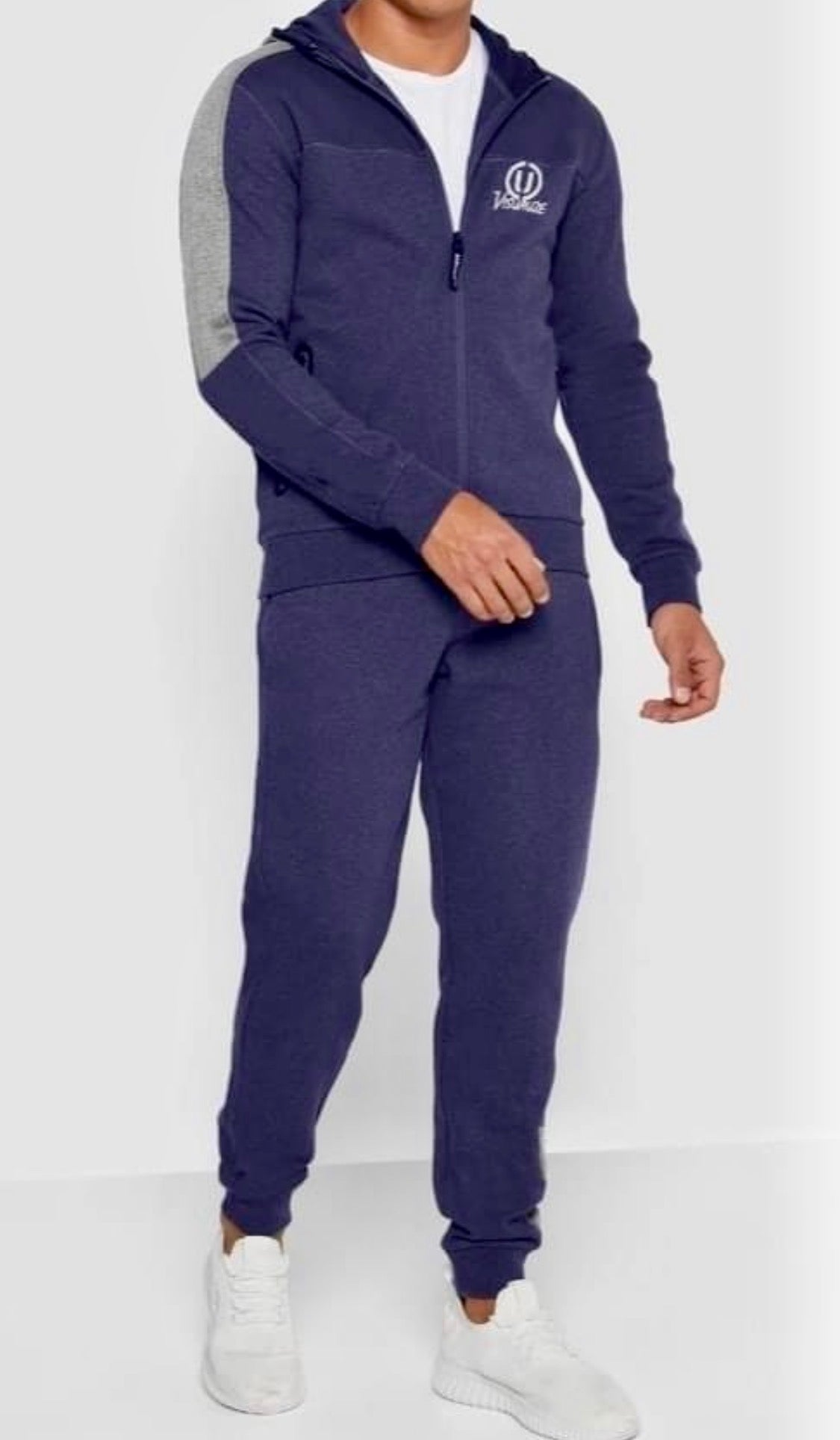 Men’s Hooded Tracksuit & Jogger Set – Premium Denim Blue Athleisure Co-Ord | MH
