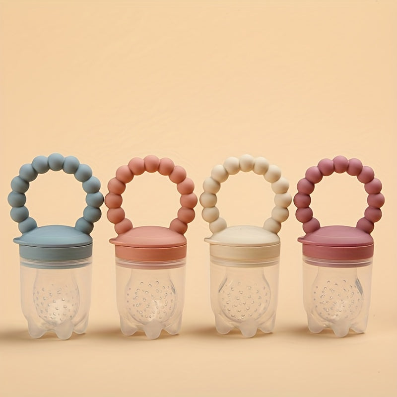 3pcs Children's Silicone Fruit & Vegetable Feeder With Handle - Perfect Food Supplement Pacifier, Christmas, Halloween, Thanksgiving Day Gift