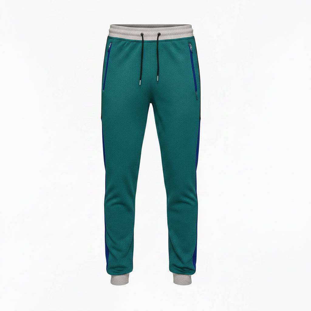 Men's Colorblock Trouser Pants with Zipper Pocket | Sizes S-XXL | MH