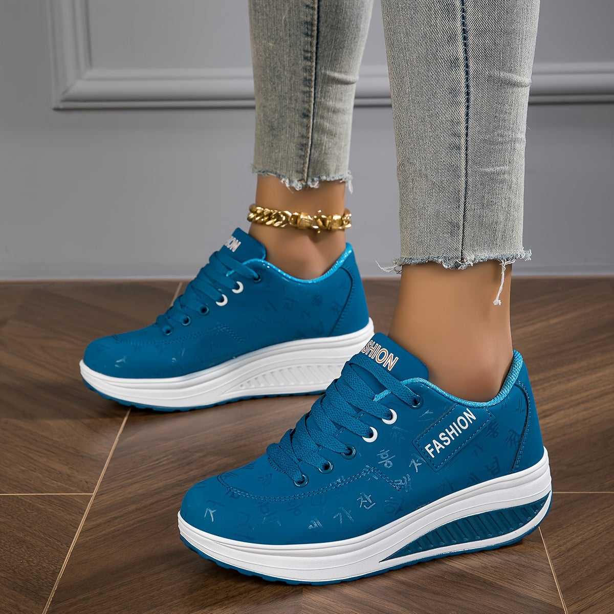 Women's Platform Sneakers, Casual Lace Up Outdoor Shoes, /MH