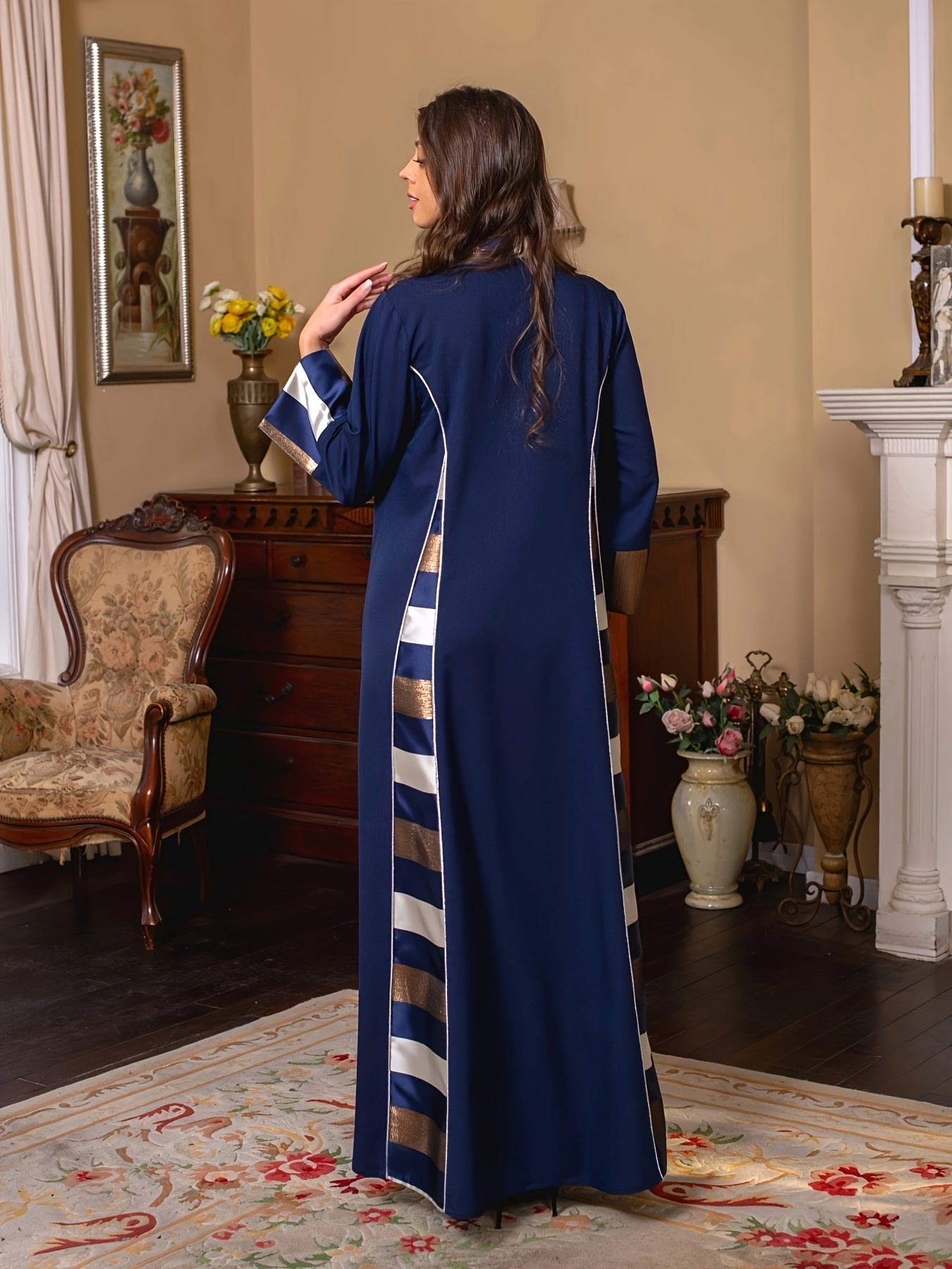Oriented Spot Middle East Dubai Muslim Women's Abaya Long Dress ./MH