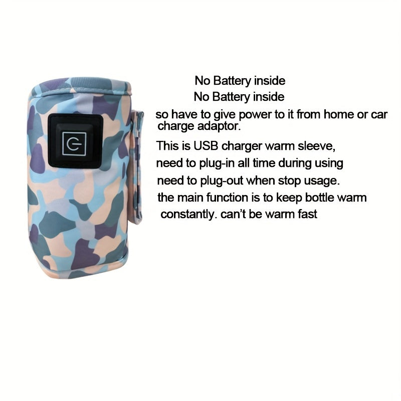 USB Charger Bottle Warmer, Travel Camping Outdoor Milk Formula Bottle Warmer, Home Car Electric Portable Stroller Insulated Bag, Nursing Bottle Heater, Bottle Feeding Warmer Sleeve Easter Gift