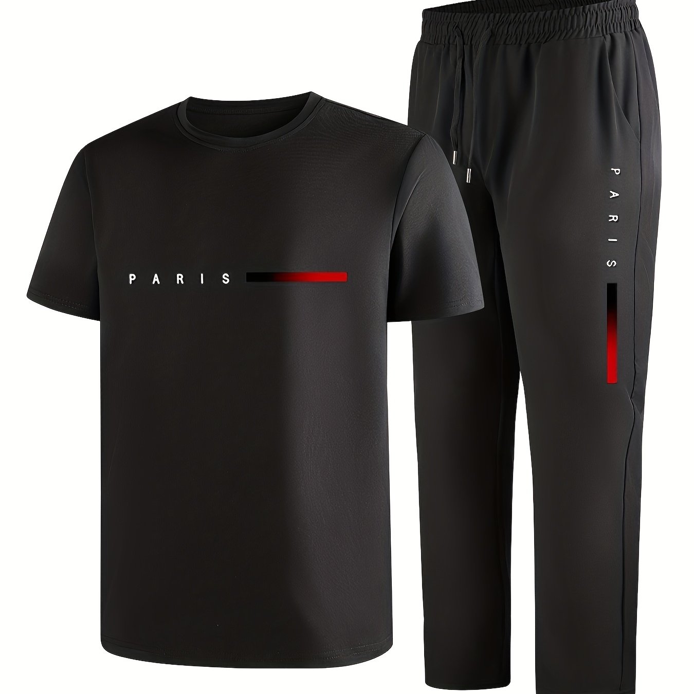 Men'S Casual Sports Two-Piece Set Short Sleeve .