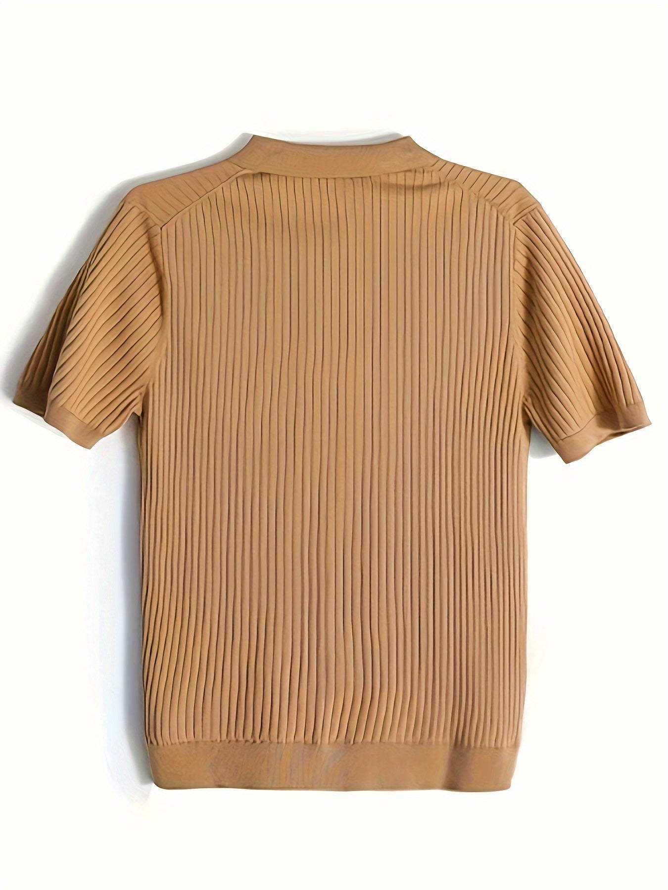 Men's Stripe Pattern Sweater, Casual Breathable Medium Stretch .