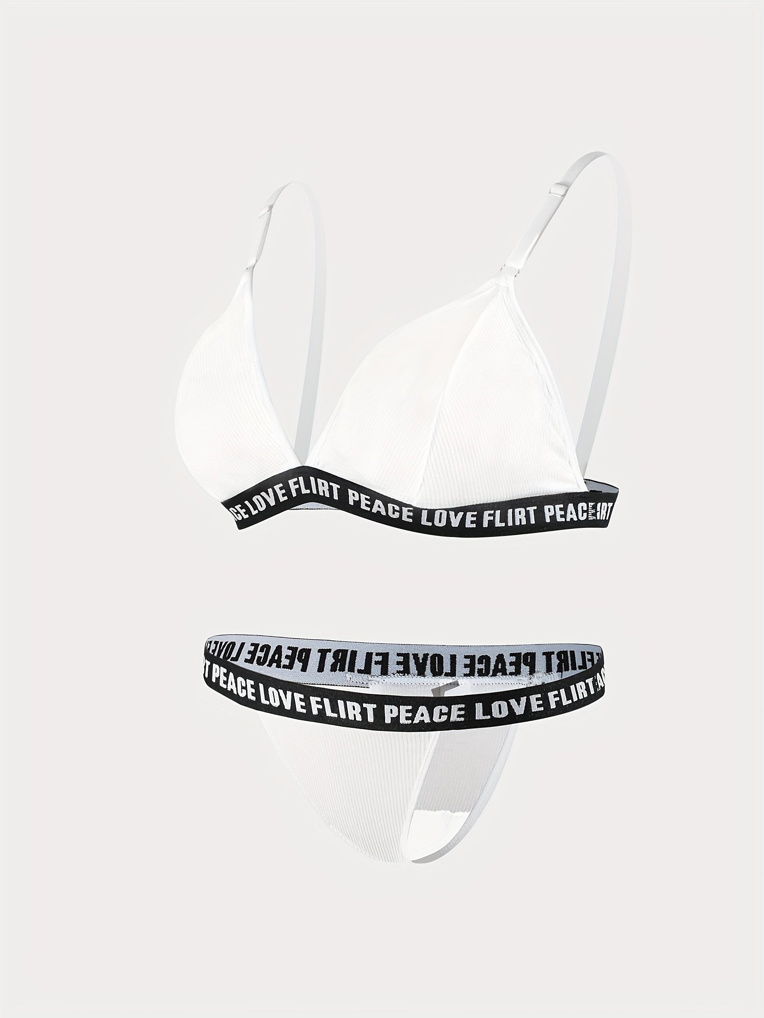Comfortable Triangle Bralette and High-Waisted Bikini Bottoms Set - Adult,/MH