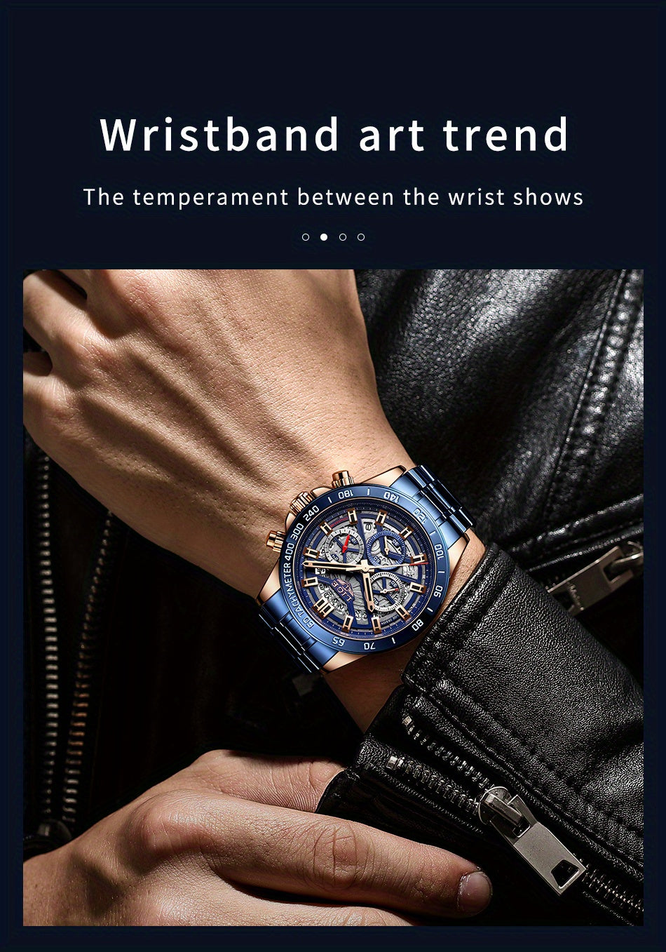 Luxe Timepiece Master - Top-Brand Luxury Quartz Chronograph Watch for Men with Hollowed-Out Design, Business Fashion Sports Style, Ideal Gift Choice for Him