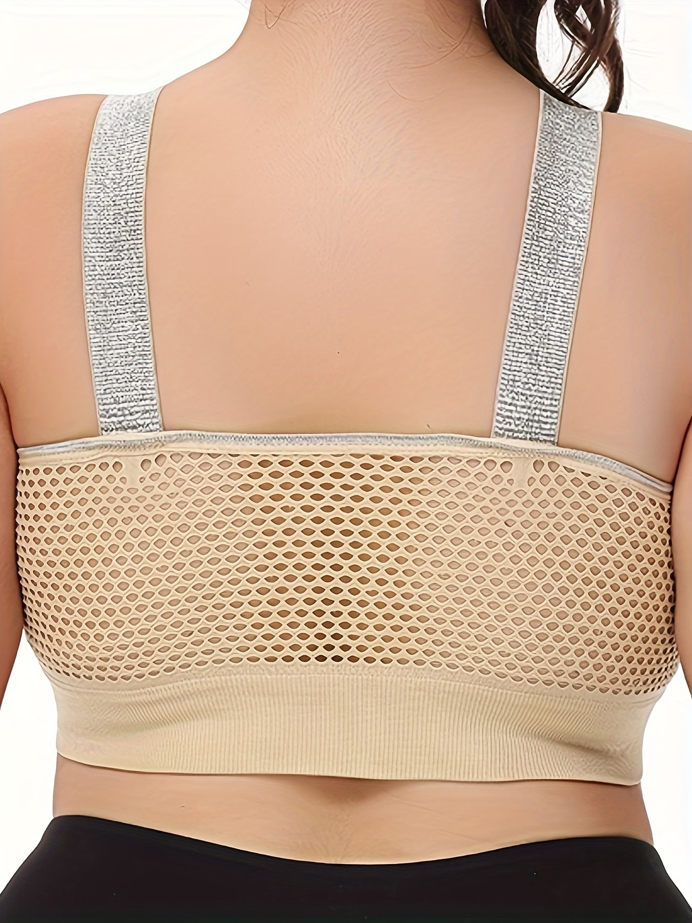 Middle Eastern Summer Thin Silvery Contrast High-End Bra Plus ./MH
