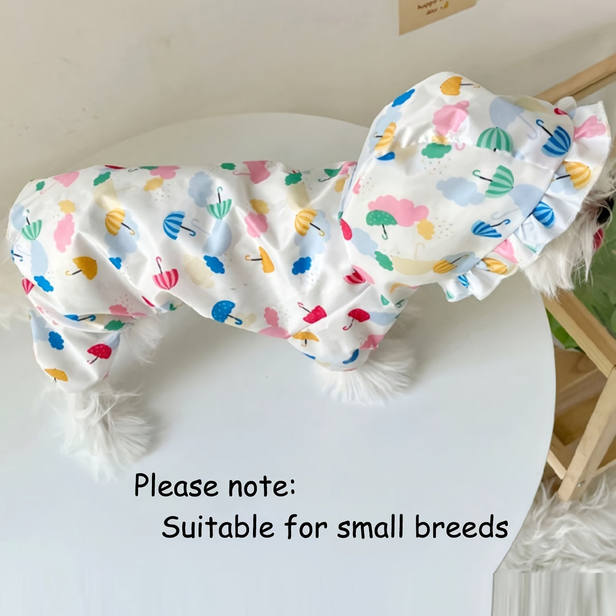 Waterproof Pet Raincoat For Small Dogs - Cute And Functional Outdoor Dog Apparel.