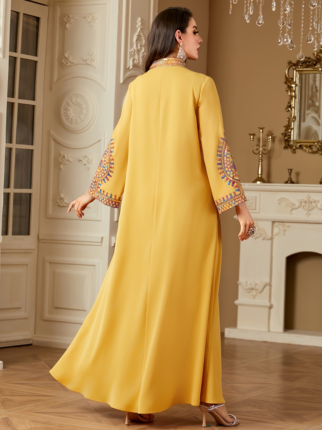 Elegant Long Sleeve Maxi Dress ./MH