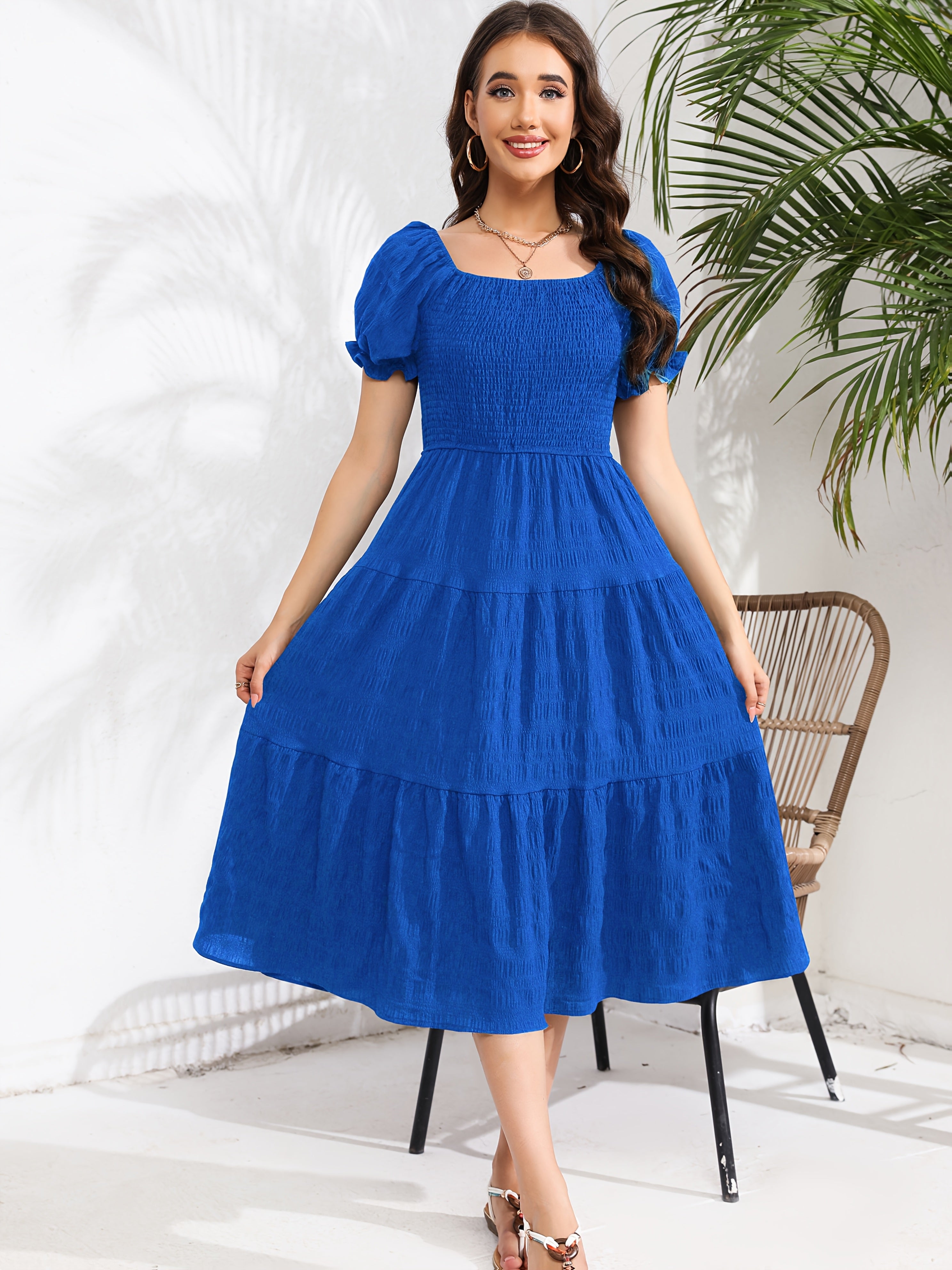 Solid Color Two-Wear Dress./MH