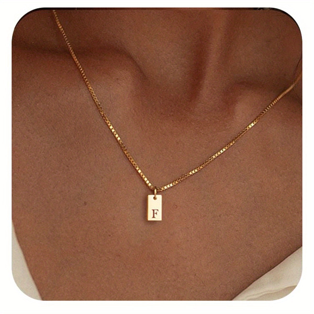 English Initial Letters Necklace 14K Gold Plated Necklace