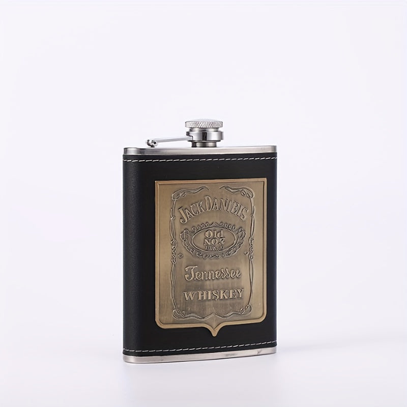 1pc 8oz Flask, Stainless Steel Square Flask, The Best for Man's Butt Flask, Novel Love Expression Gift for Family, Friends, Christmas Gift, Beverage