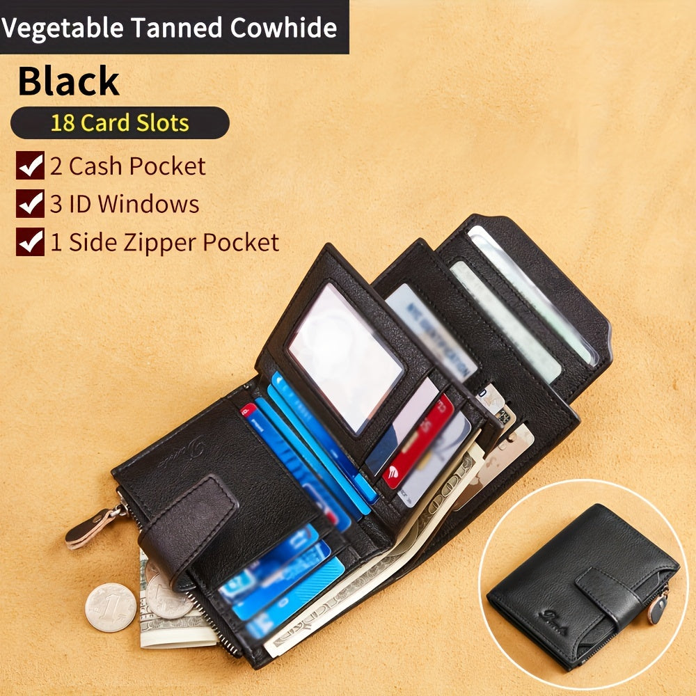 Vintage Men's Top Layer Cowhide Wallet.