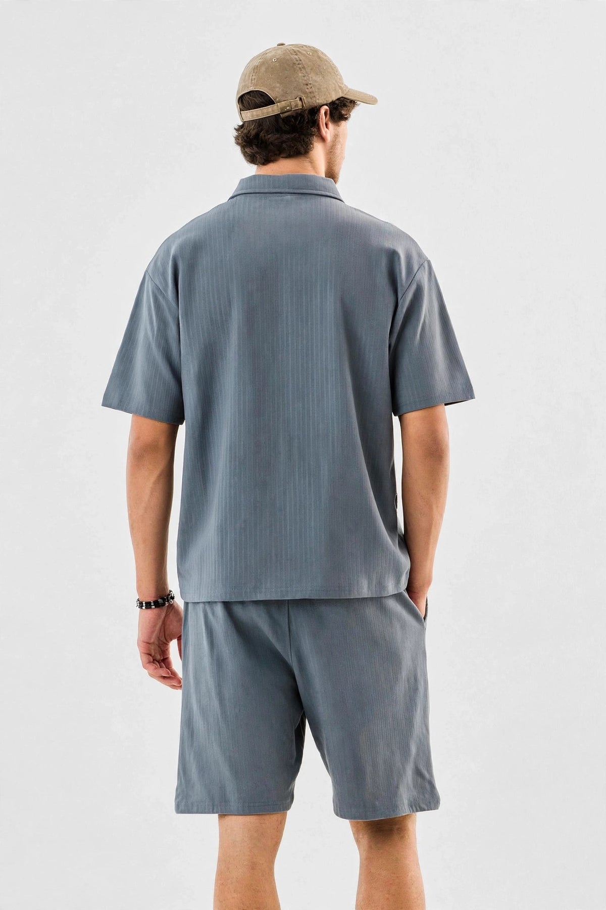 Dobi Cotton Co-Ord Set - Polo & Shorts | MEN