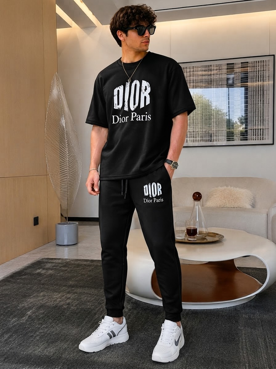 Men’s Casual Two-Piece Tracksuit with Logo Detail | MH Sizes (M-XXL)