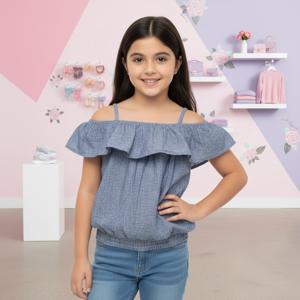 Girls' Off-Shoulder Ruffle Top & Smocked Dress Collection | Ages 2-12 Years | MH