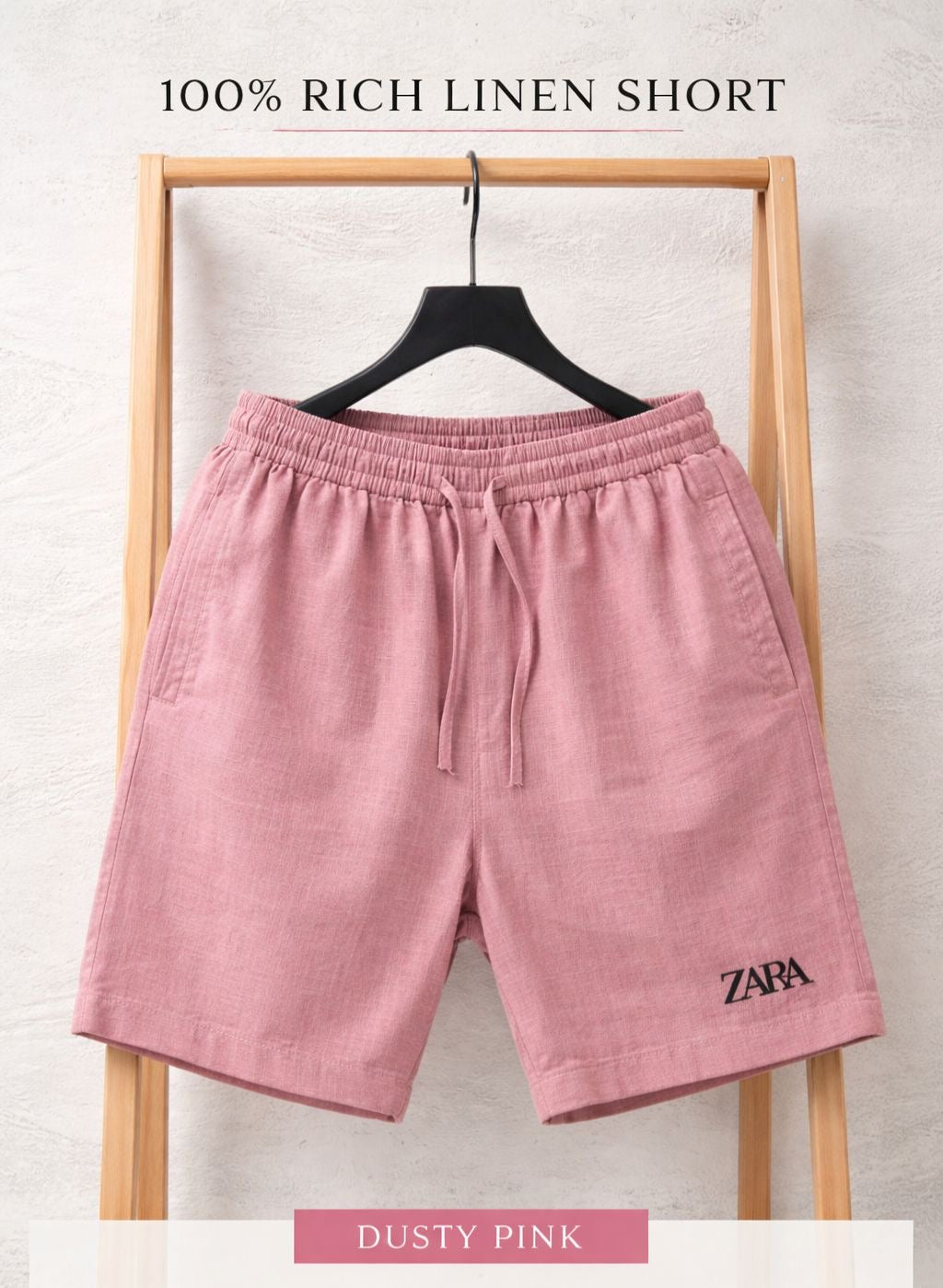 Men’s Premium Rich Linen Casual Shorts | Elastic Drawstring Waist | Beach & Summer Wear | 4 Colors | M–XXL |MH