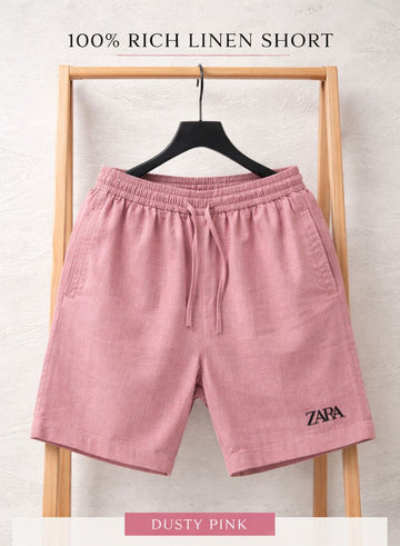 Men’s Premium Rich Linen Casual Shorts | Elastic Drawstring Waist | Beach & Summer Wear | 4 Colors | M–XXL |MH