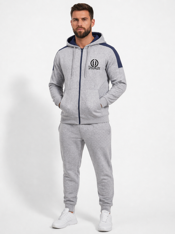 Premium Men’s Zip Hoodie Grey – Comfortable Streetwear Jacket | Sizes S-XXL | MH