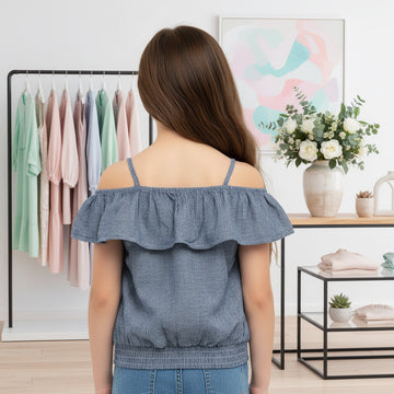Girls' Off-Shoulder Ruffle Top & Smocked Dress Collection | Ages 2-12 Years | MH