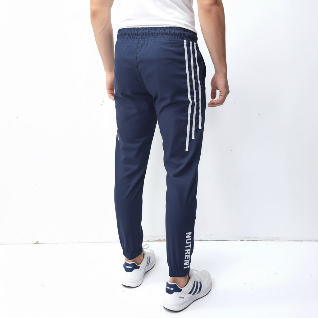 Men’s Beige Athletic Joggers with Side Stripes Pants 17-24 Years-Casual Drawstring Trousers with Pockets || 3 Colors |  MH