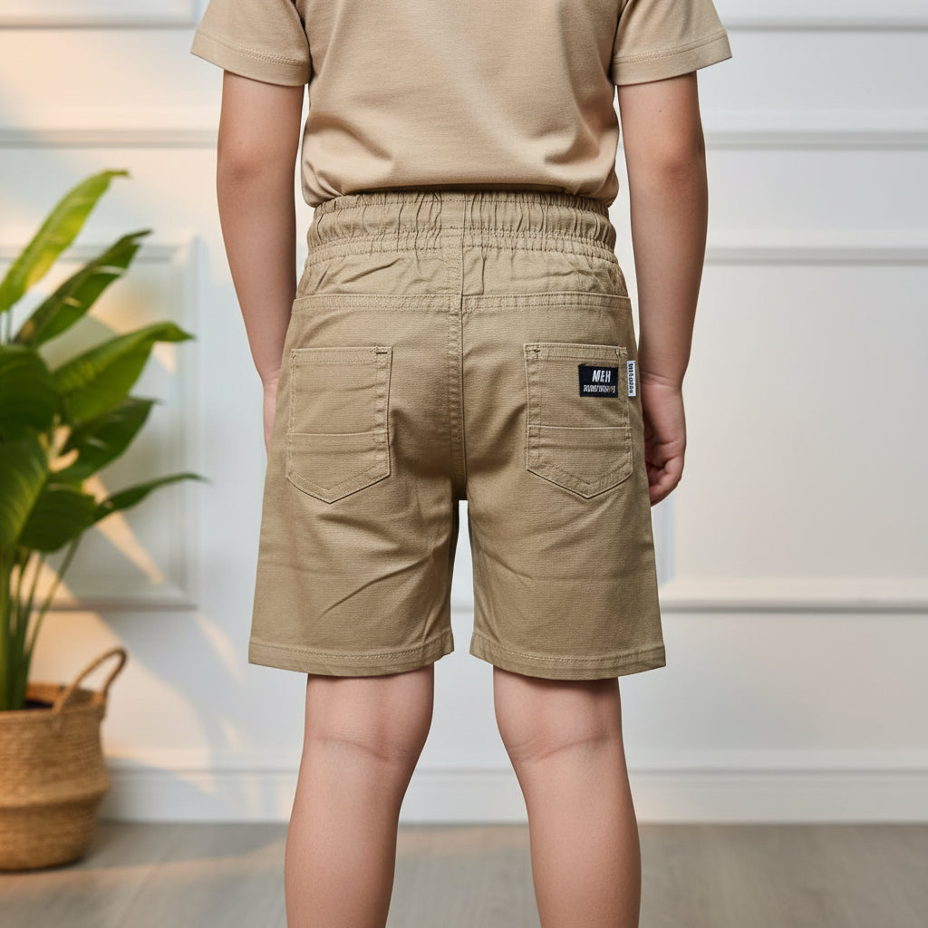 Toddler & Boys Beige Cargo Shorts 1 to 8 Years - Comfortable Casual Shorts with Pockets | MH
