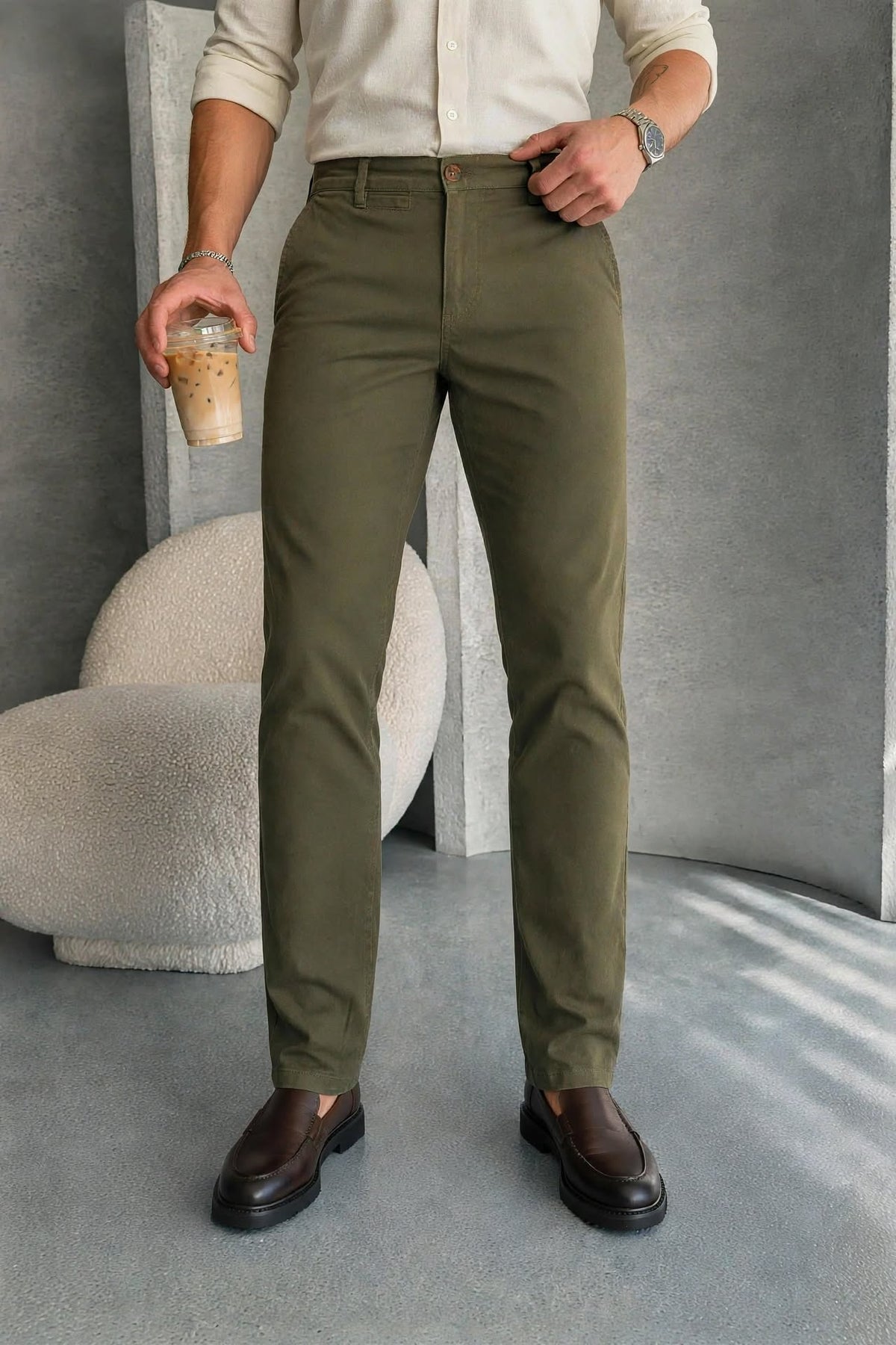 MH Olive Chino - Front View