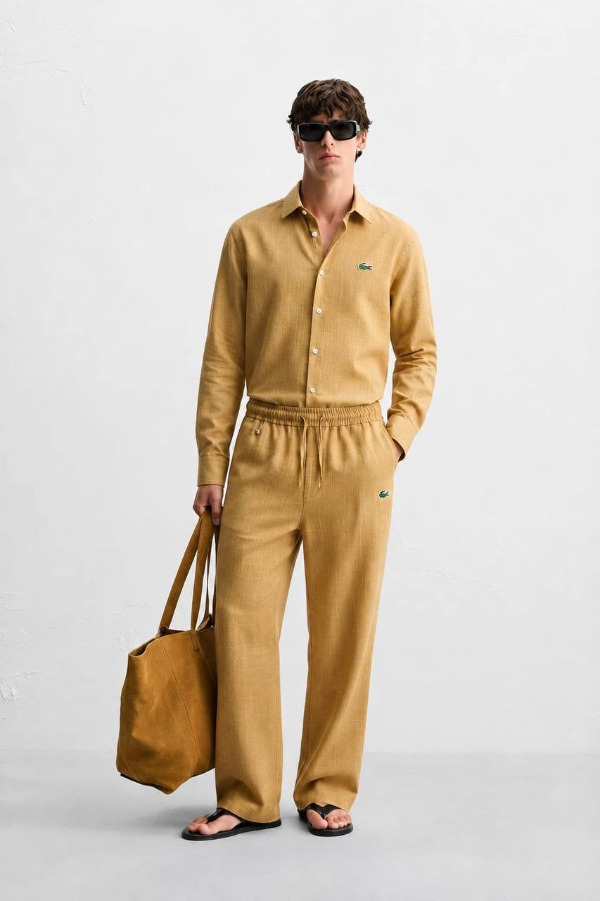Men’s Premium Rich Linen Co-ord Set | Full Sleeve Shirt & Wide Leg Trouser | Luxury Seeta Set | M–XXL