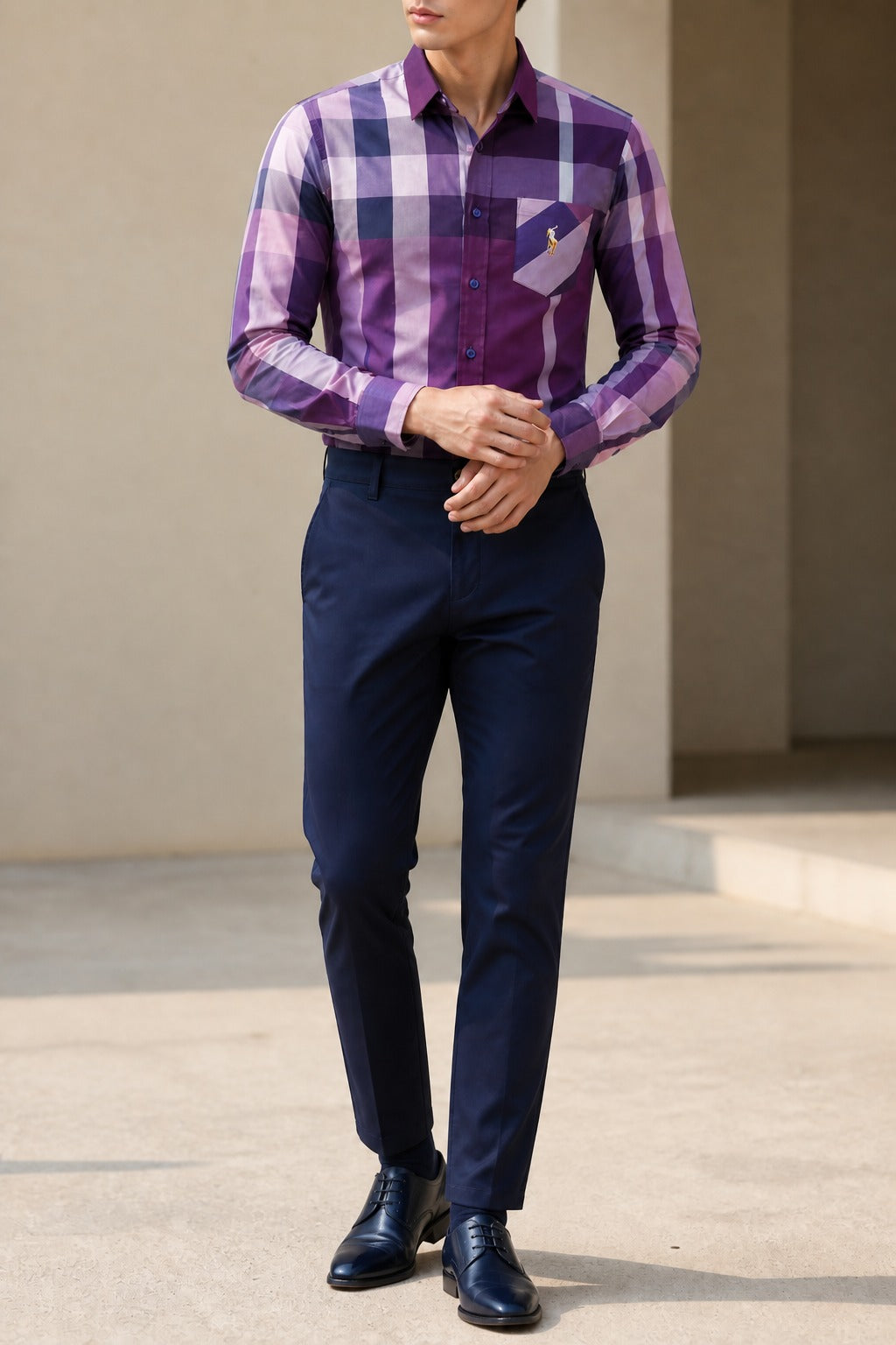 Men’s Premium Cotton Shirt & Slim-Fit Chino Sets – Modern Casual Coordinates | Sizes S/32"-XL/38" | MH