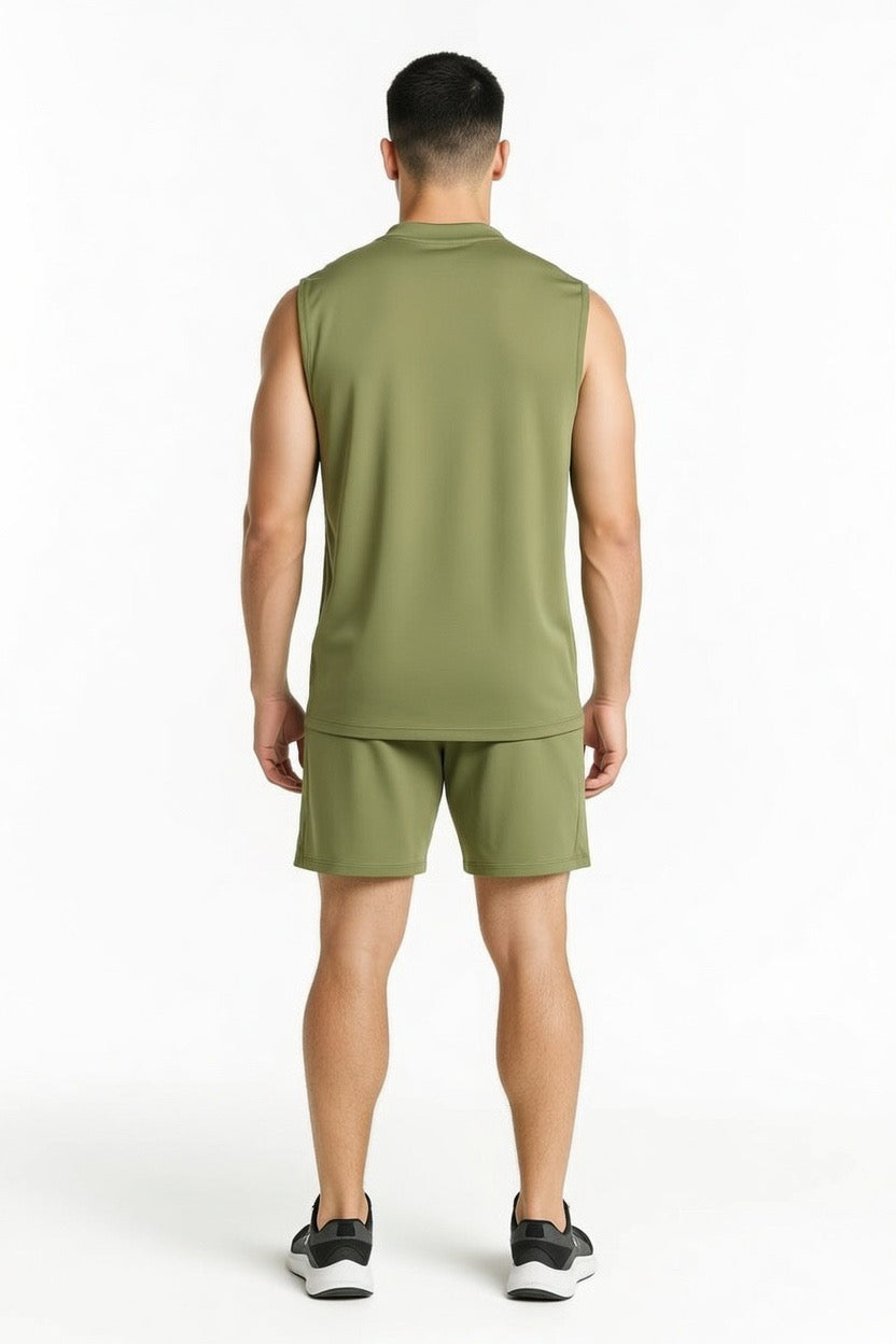Men's Oversized Muscle Tee & Shorts Set | Breathable Gym Coord - 8 Colors | Sizes M-XXL |MH