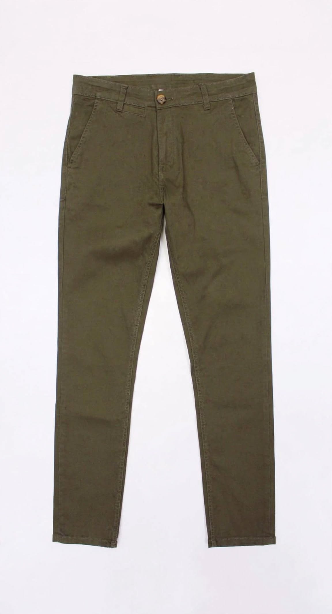 MH Olive Chino - Flat Front